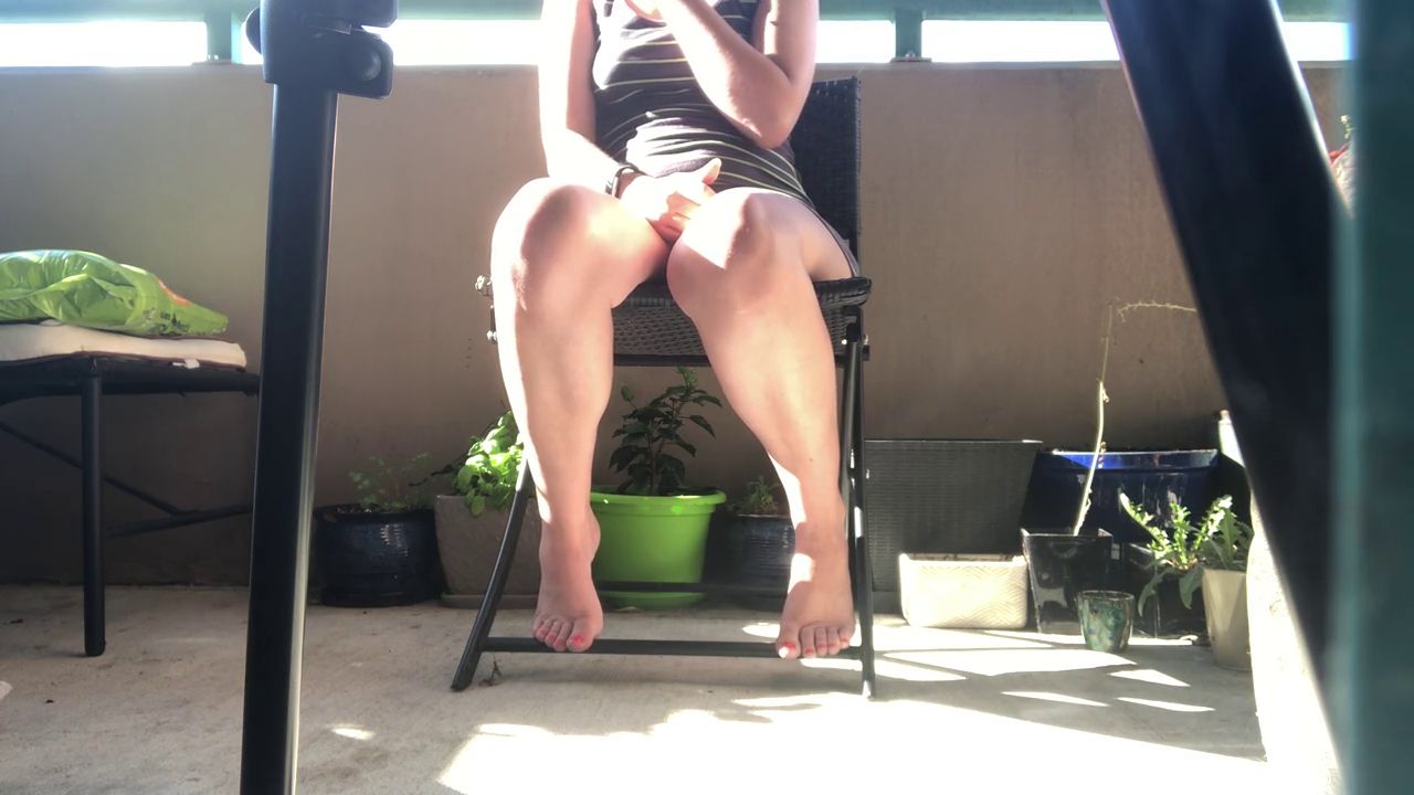 Girl holding pee and wetting dress