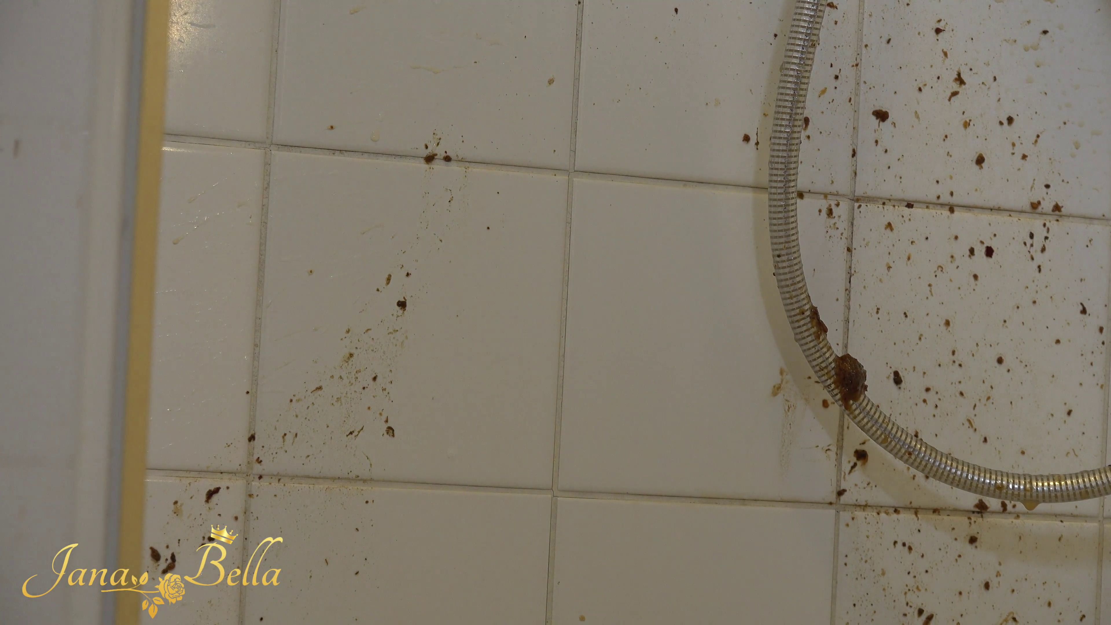 JanaBella – Closeup Shower Wall Enema Shit and Piss