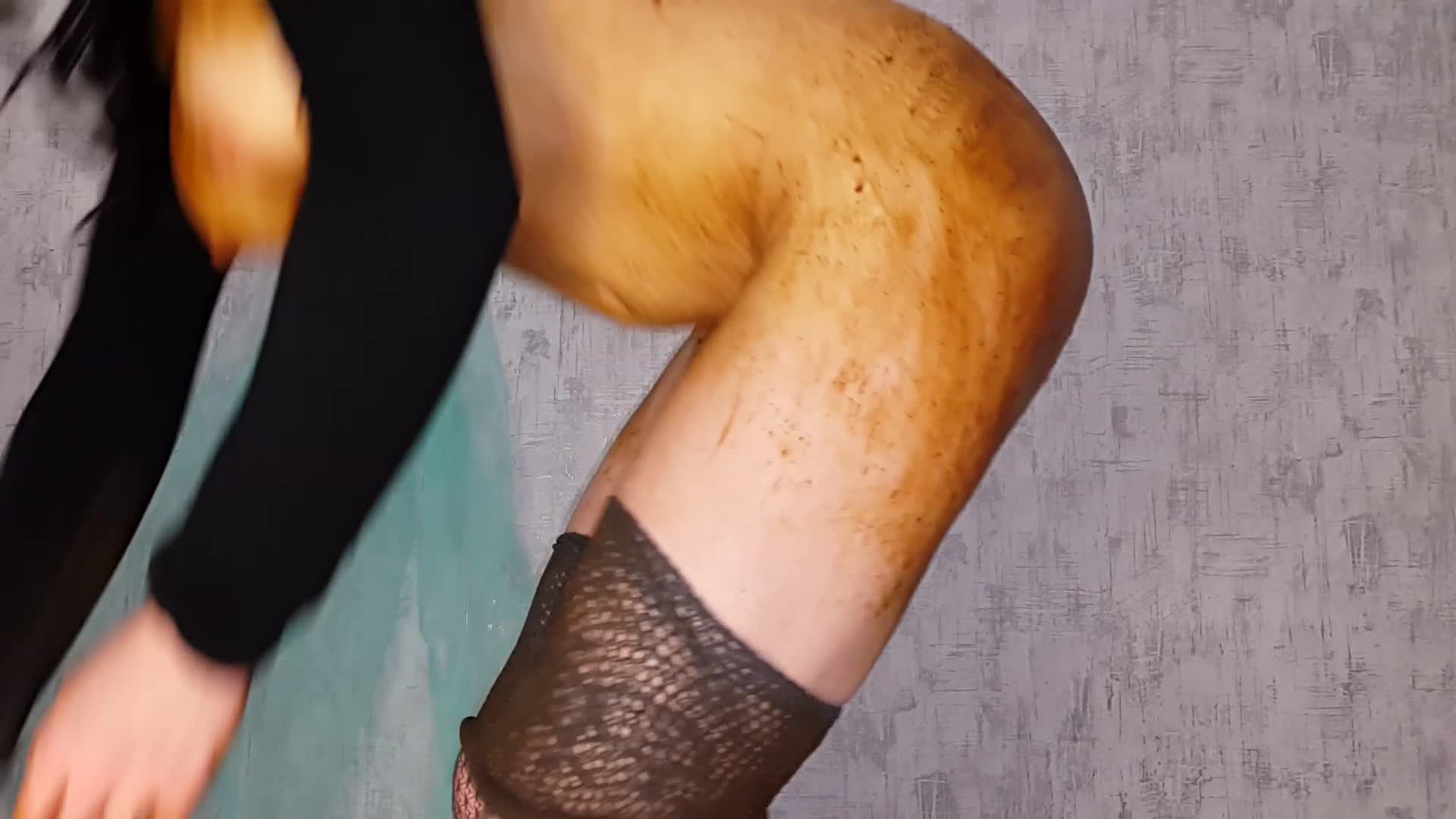 AnnaCoprofield – Fishnet pantyhose