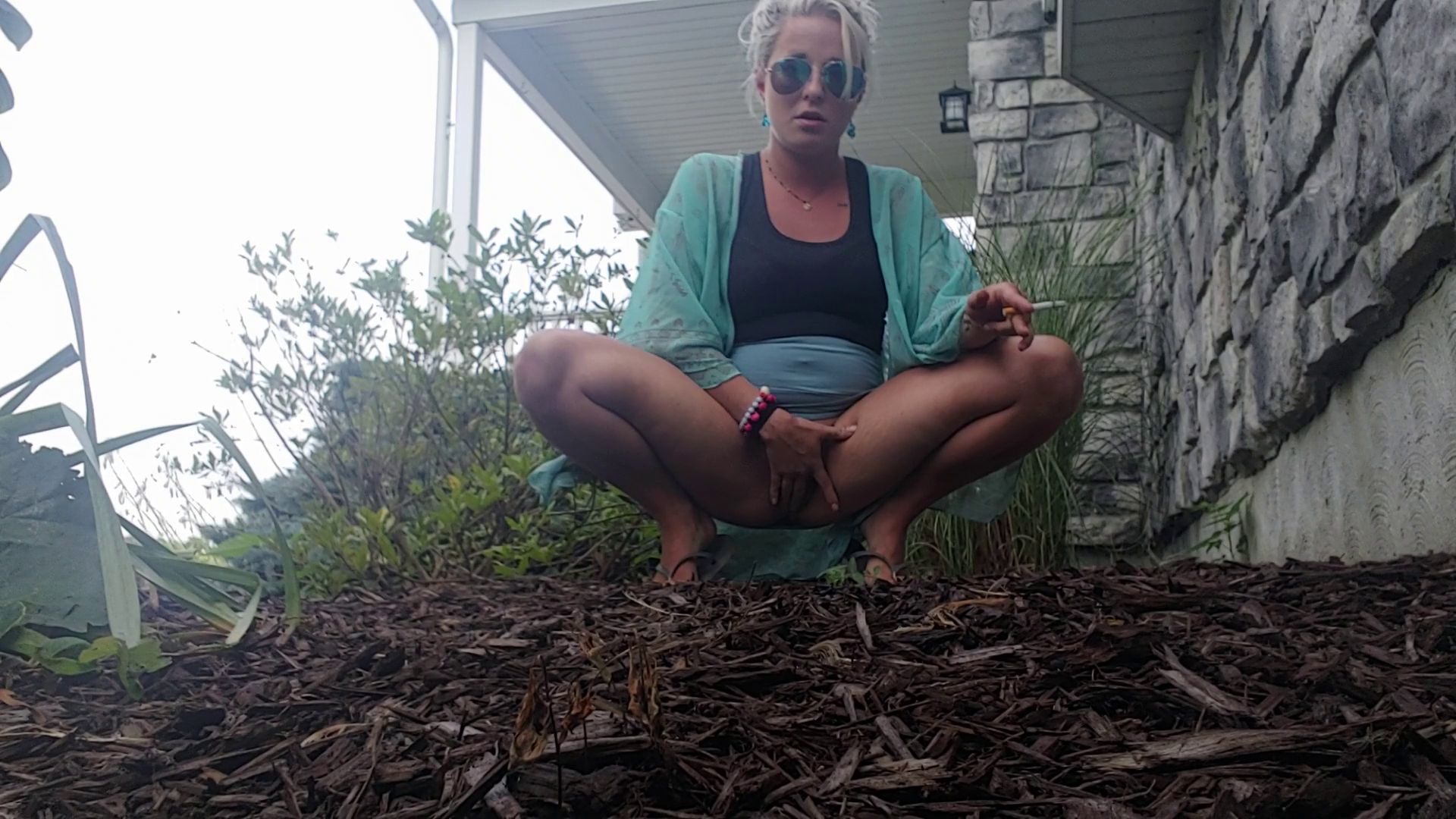 Public piss bushes hot blonde sunglasses