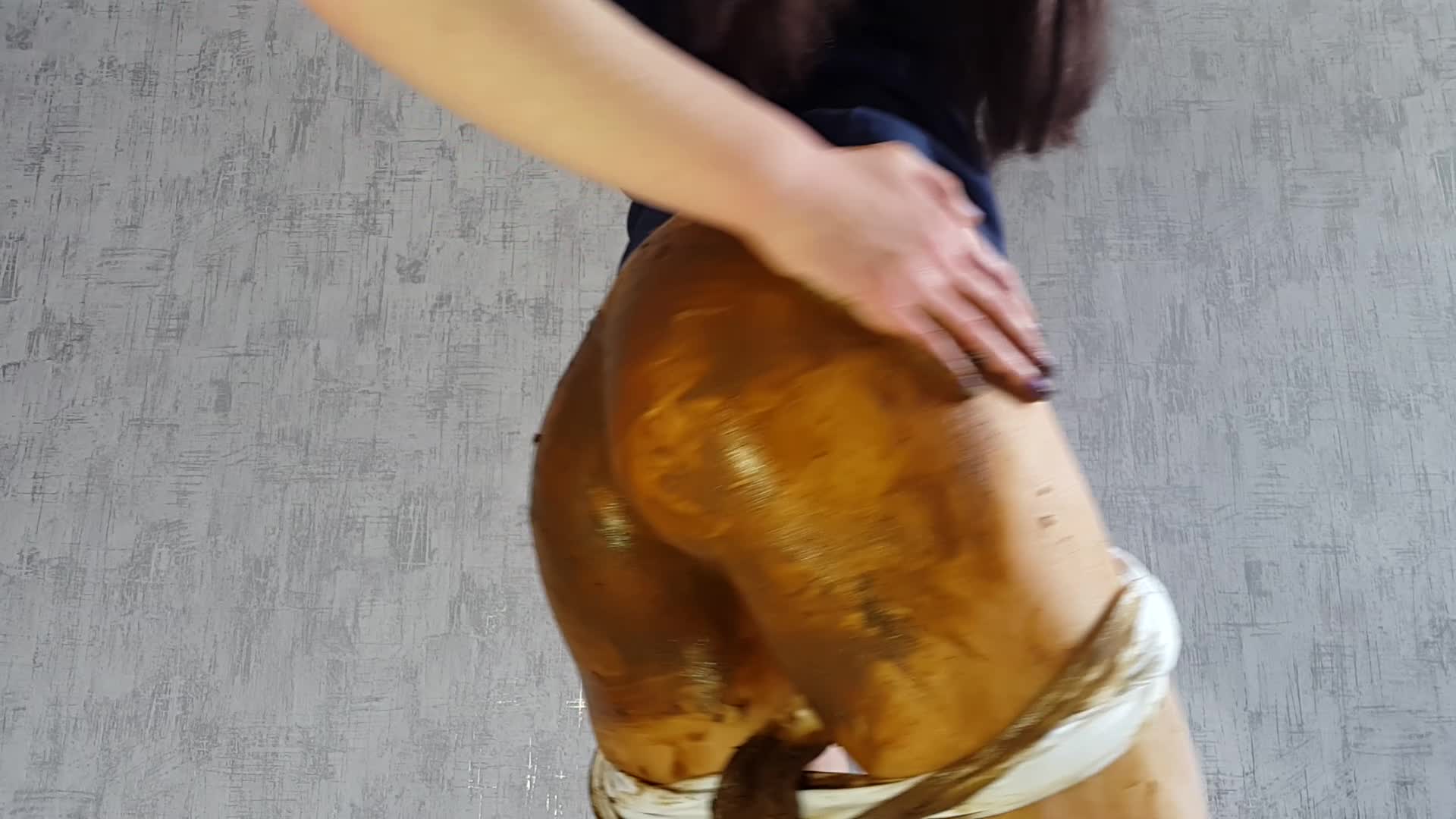 AnnaCoprofield – White shorts and smearing