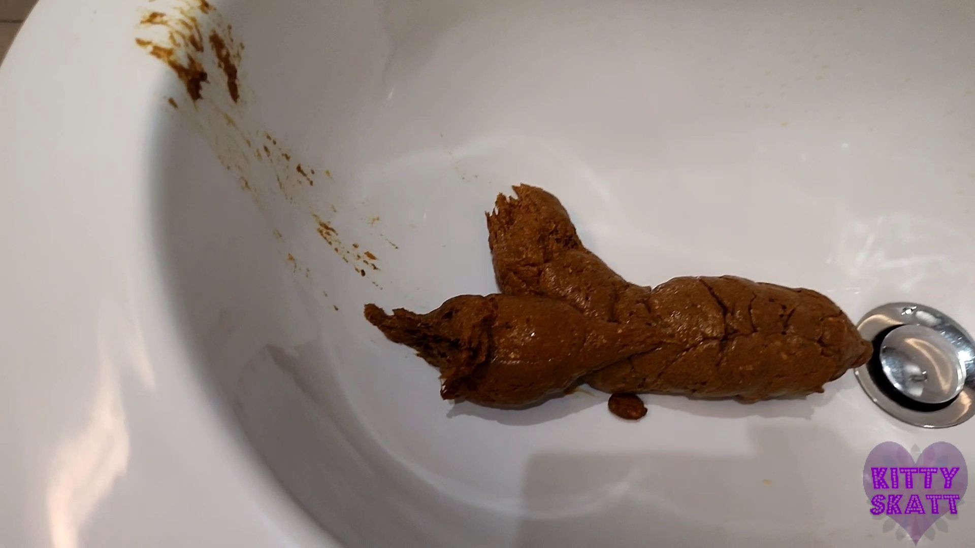 Kitty Skatt – Huge dump in fancy hotel bidet